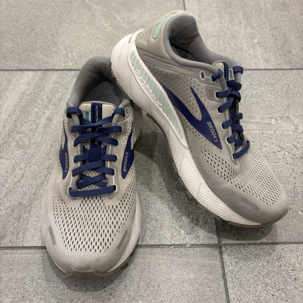 Brooks Adrenaline GTS 22 Running Shoes Womens Size 8 Extra Wide Gray 1203532E045